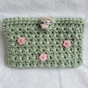 🎁Sage Green Crocheted Lamb Bag
